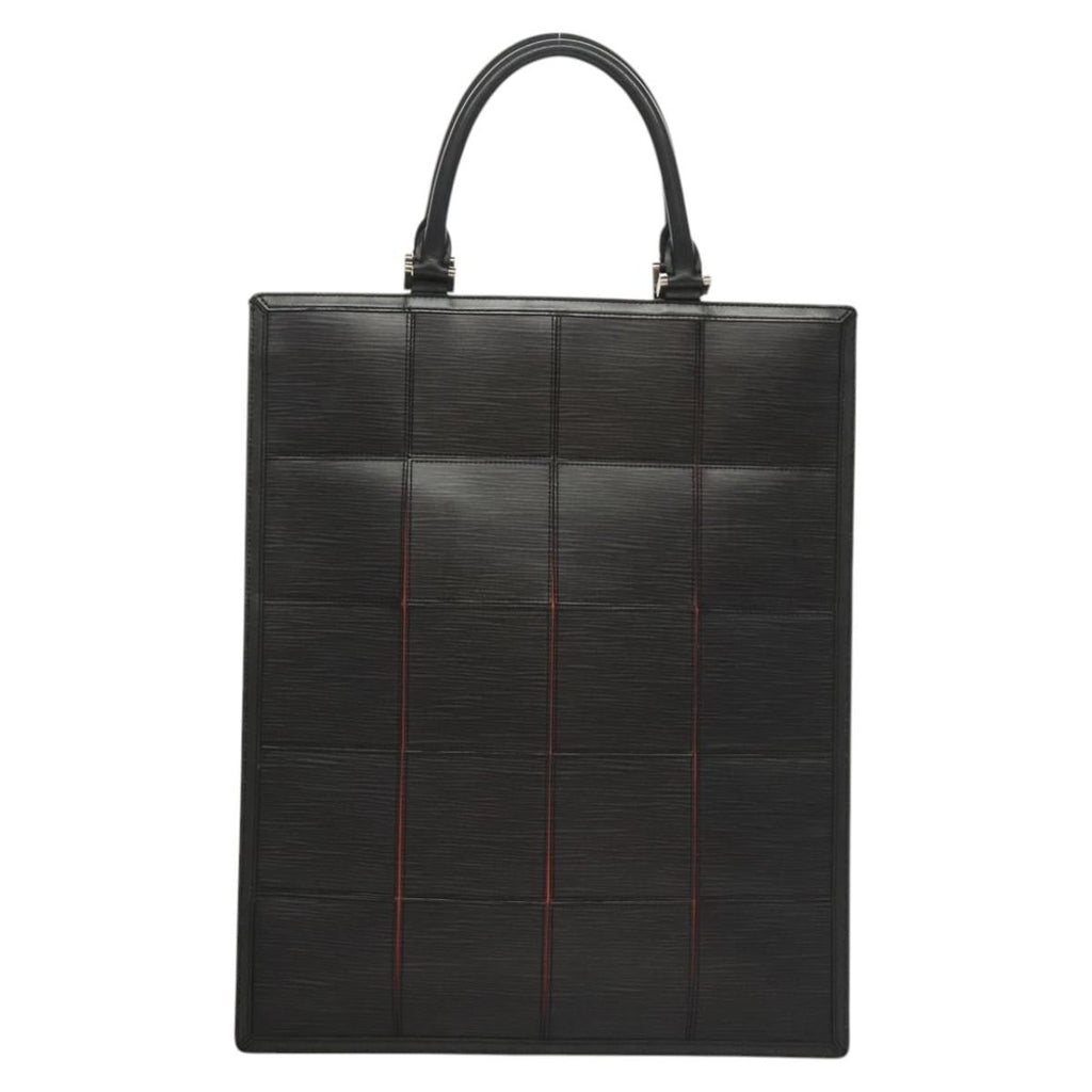 Louis Vuitton Epi Stretch Silver Fizz Handbag Epi Stretch Black Leather Handbag (Pre-Owned)