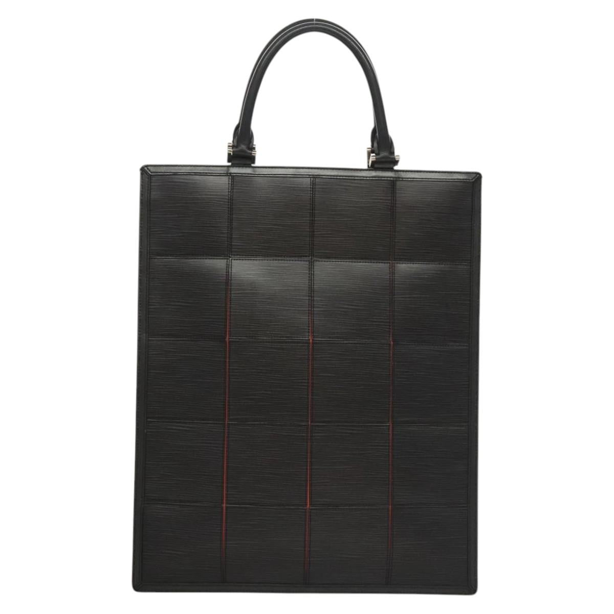 Louis Vuitton Epi Stretch Silver Fizz Handbag Epi Stretch Black Leather Handbag (Pre-Owned)