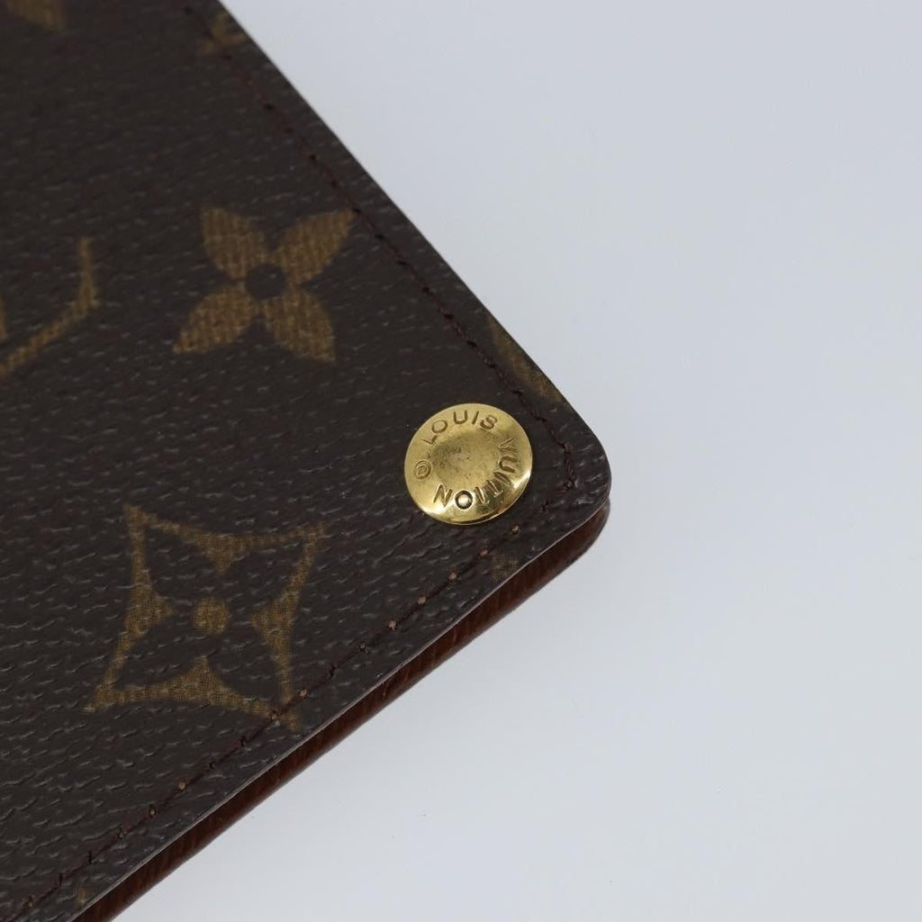 Louis Vuitton Porte Cartes Pression Card Case Monogram Canvas Brown Canvas Card Holders Accessory (Pre-Owned)