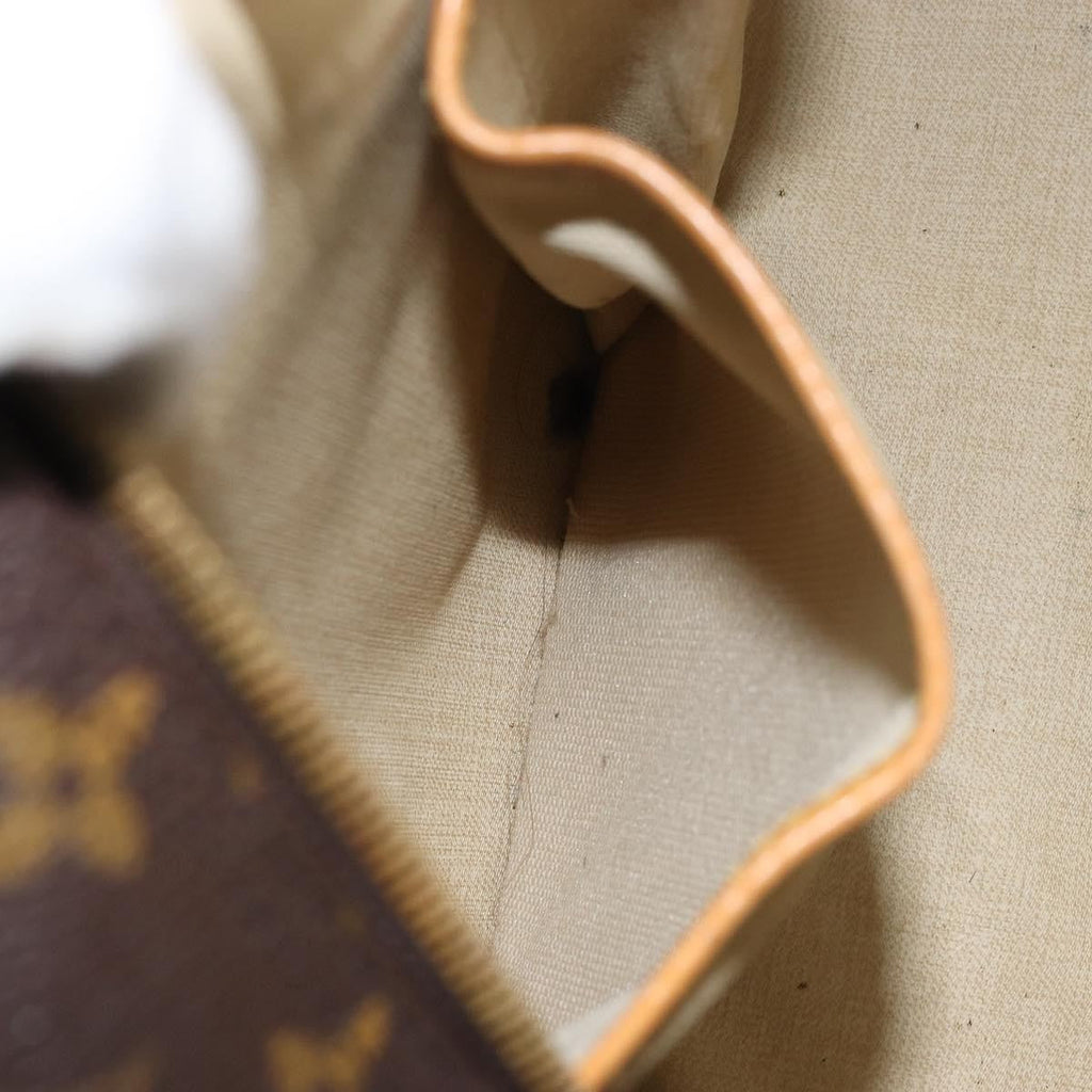 Louis Vuitton Deauville Handbag Monogram Canvas Brown Canvas Handbag (Pre-Owned)