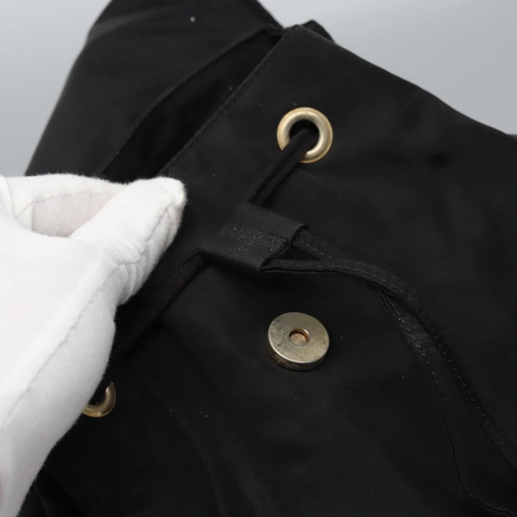 Prada Flap Drawstring Backpack Tessuto Black Nylon Backpack Bag (Pre-Owned)