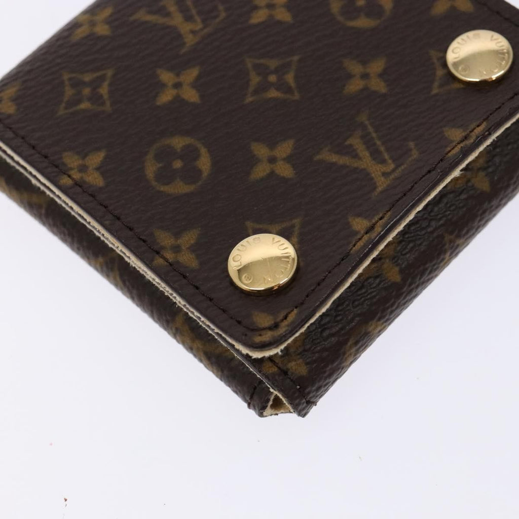 Louis Vuitton Case Jewelry Box Canvas Brown Canvas Wallets Accessory (Pre-Owned)