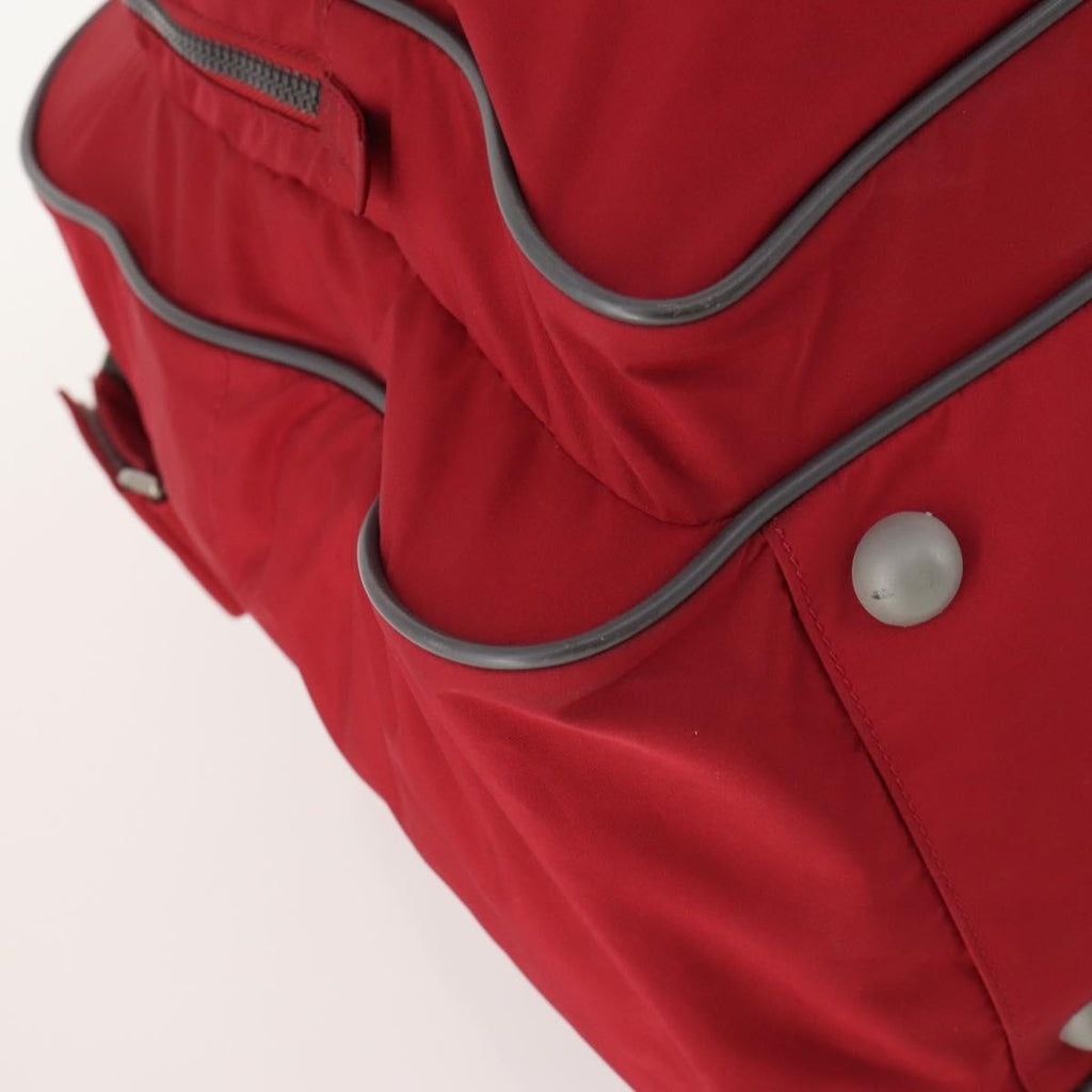 Prada Sport Line Boston Bag Nylon Red Nylon Travel Bag Bag (Pre-Owned)