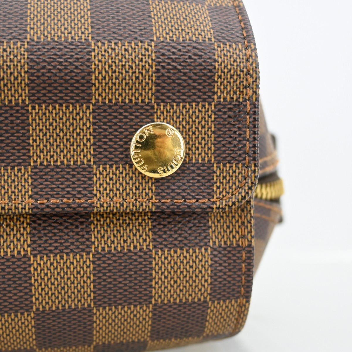 Louis Vuitton Naviglio Handbag Damier Brown Canvas Shoulder Bag Bag (Pre-Owned)
