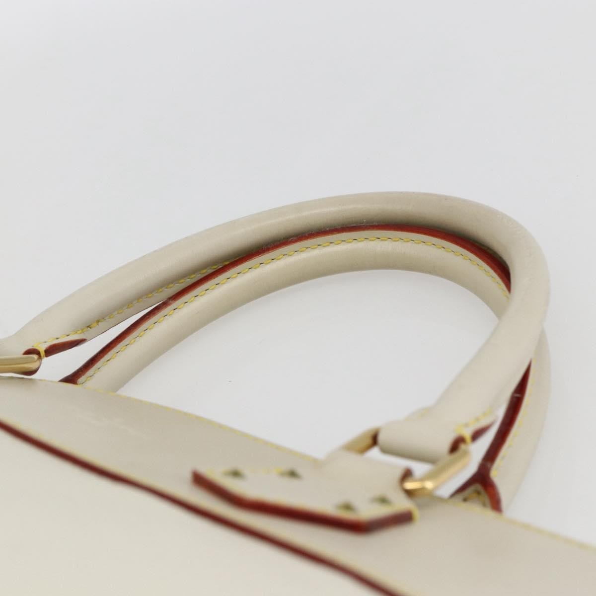 Louis Vuitton Suhali Lockit Handbag Leather White Leather Handbag (Pre-Owned)