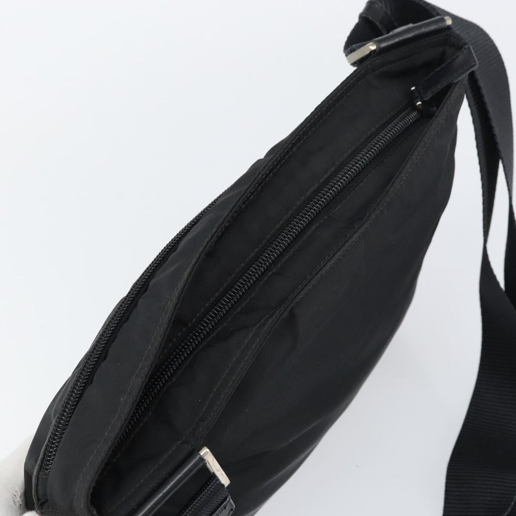 Prada Front Pocket Messenger Bag Tessuto Black Nylon Shoulder Bag Bag (Pre-Owned)