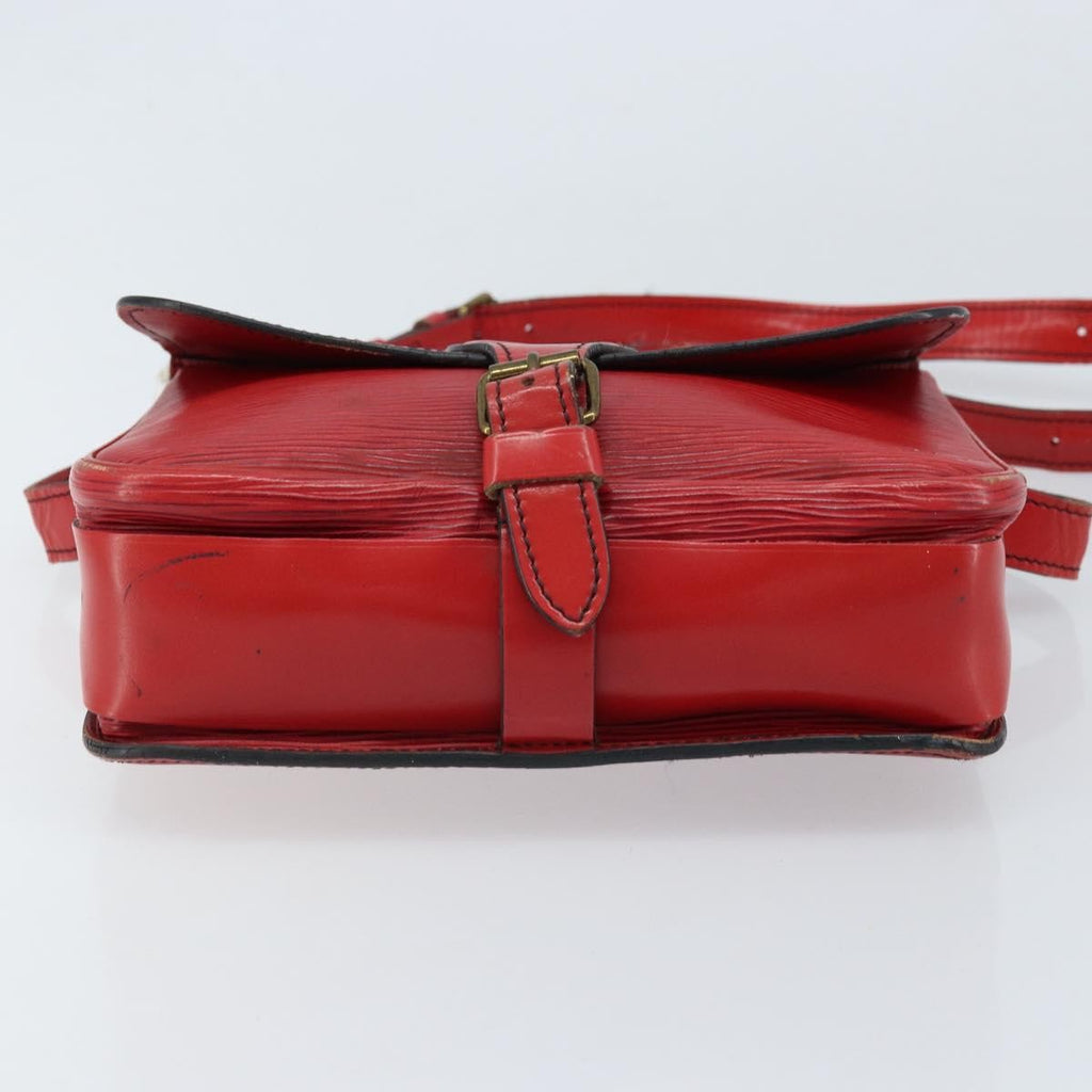 Louis Vuitton Cartouchiere Handbag Epi Leather Red Leather Shoulder Bag Bag (Pre-Owned)
