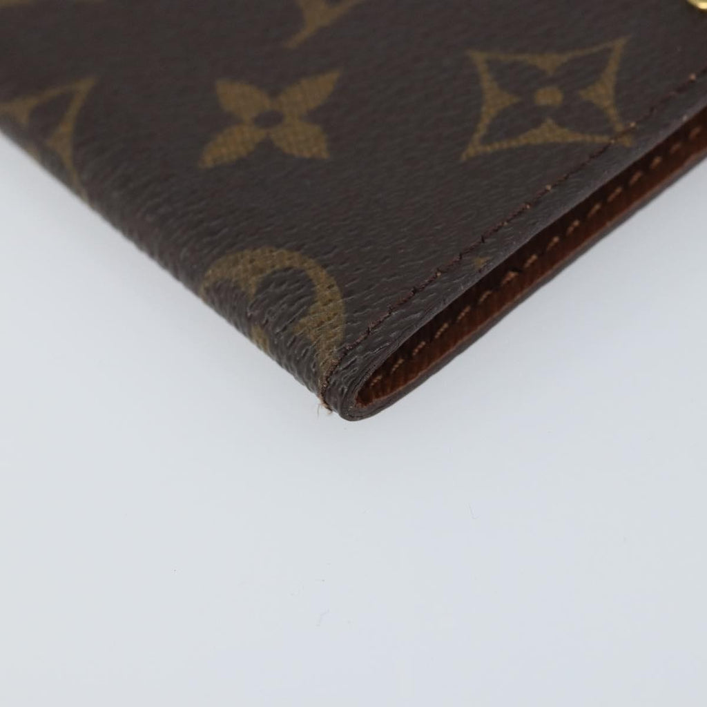 Louis Vuitton Porte Cartes Pression Card Case Monogram Canvas Brown Canvas Card Holders Accessory (Pre-Owned)