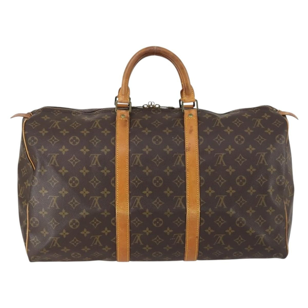 Louis Vuitton Keepall Bag Monogram Canvas Brown Canvas Travel Bag Bag (Pre-Owned)