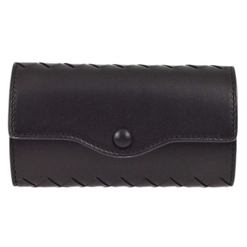 Bottega Veneta Knotted Keyring Leather Black Leather Charms And Keychains Accessory (Pre-Owned)