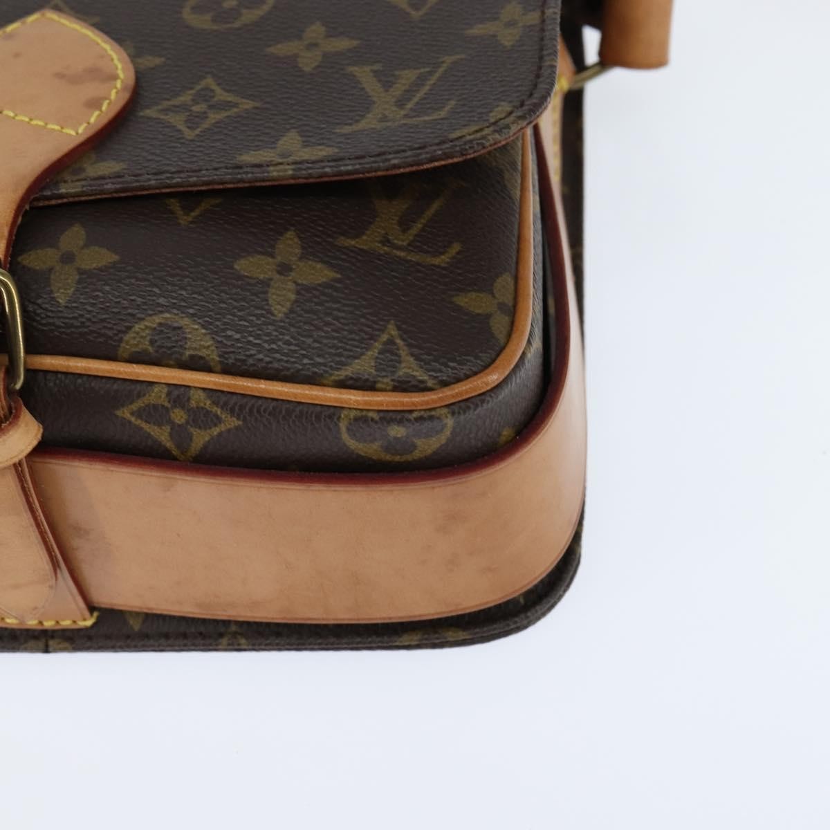 Louis Vuitton Cartouchiere Handbag Monogram Canvas Brown Canvas Shoulder Bag Bag (Pre-Owned)