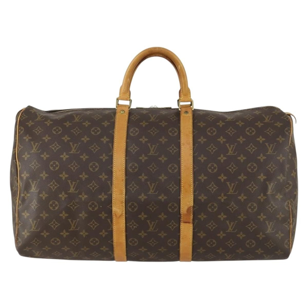 Louis Vuitton Keepall Bag Monogram Canvas Brown Canvas Travel Bag Bag (Pre-Owned)
