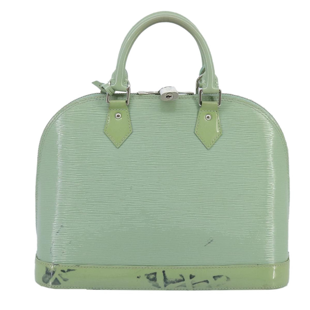 Louis Vuitton Alma Handbag Electric Epi Leather Green Patent_Leather Handbag (Pre-Owned)