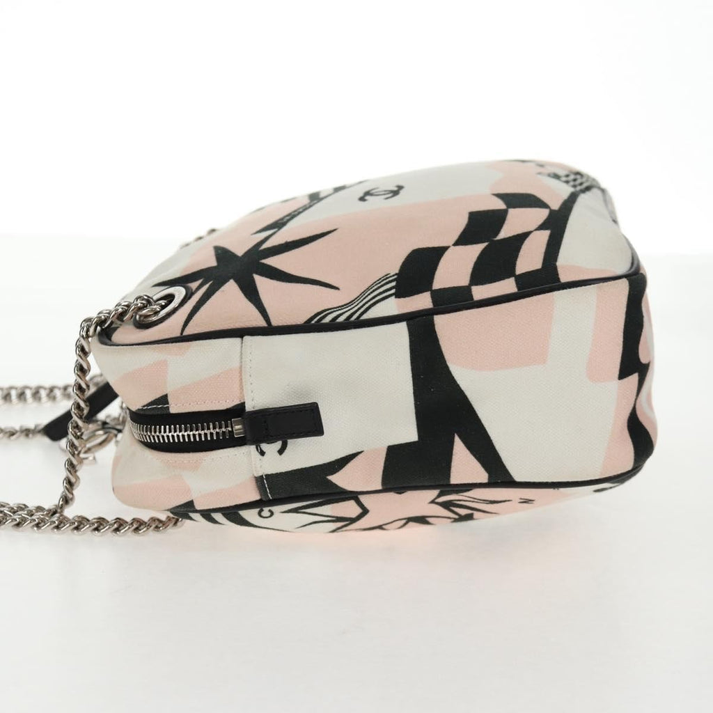 Chanel La Pausa Bay Camera Case Bag Printed Canvas Pink Canvas Bag (Pre-Owned)