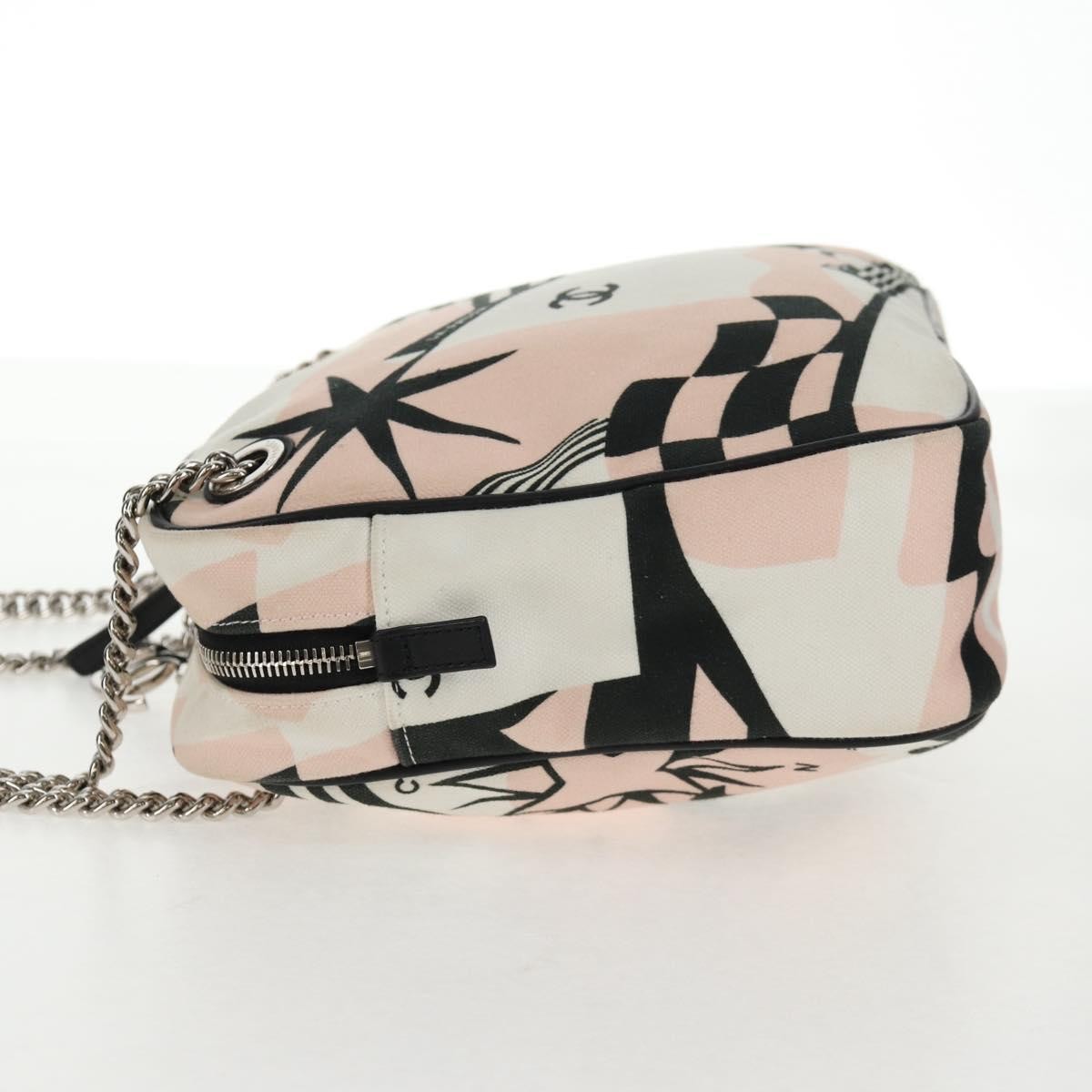 Chanel La Pausa Bay Camera Case Bag Printed Canvas Pink Canvas Bag (Pre-Owned)