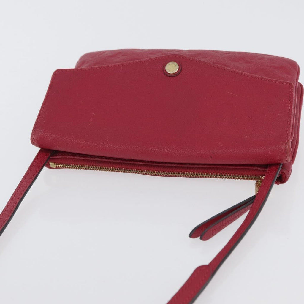 Louis Vuitton Twice Handbag Monogram Empreinte Leather Burgundy Leather Shoulder Bag Bag (Pre-Owned)