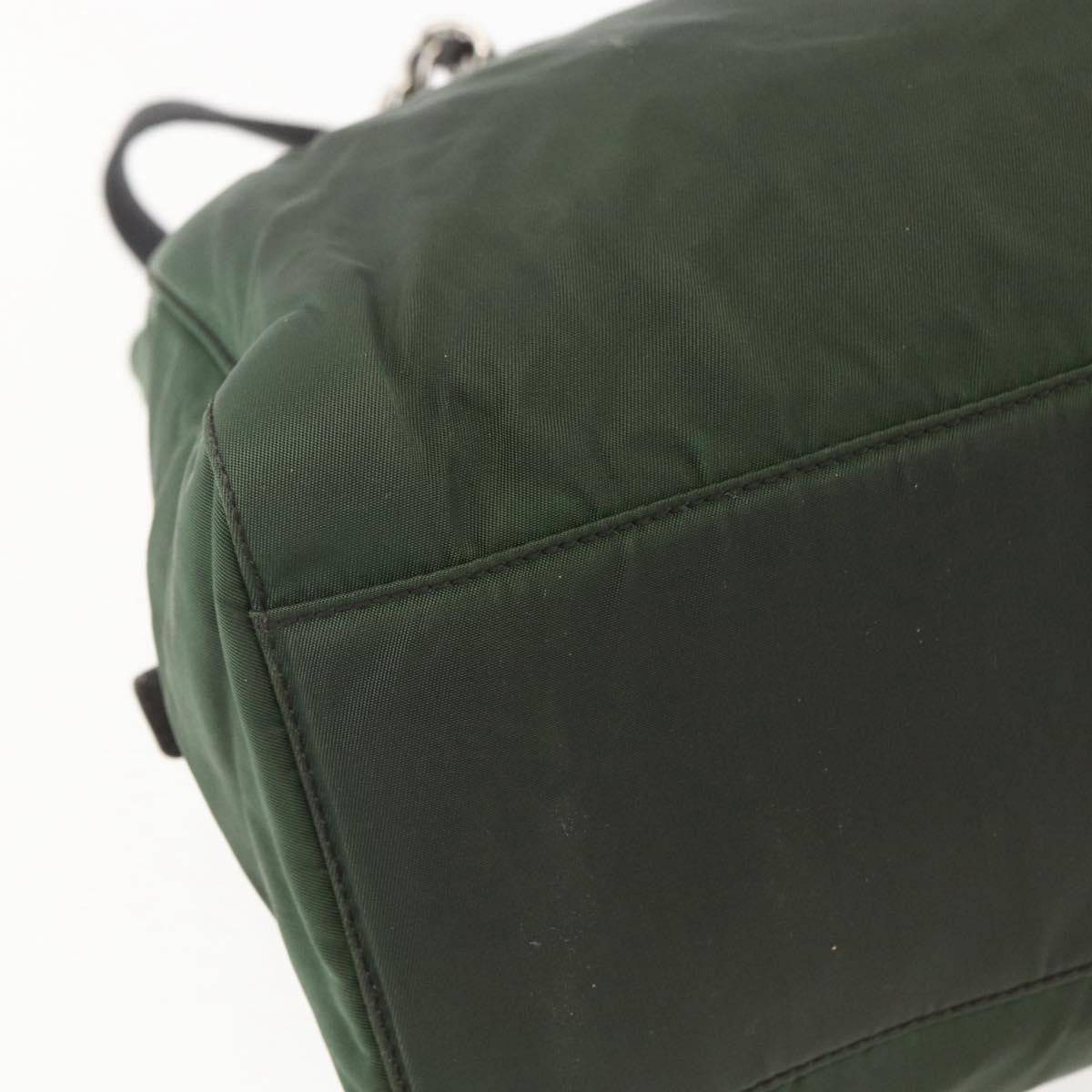 Prada Re-Edition 1995 Chain Tote Quilted Re-Nylon Khaki Nylon Shoulder Bag Bag (Pre-Owned)