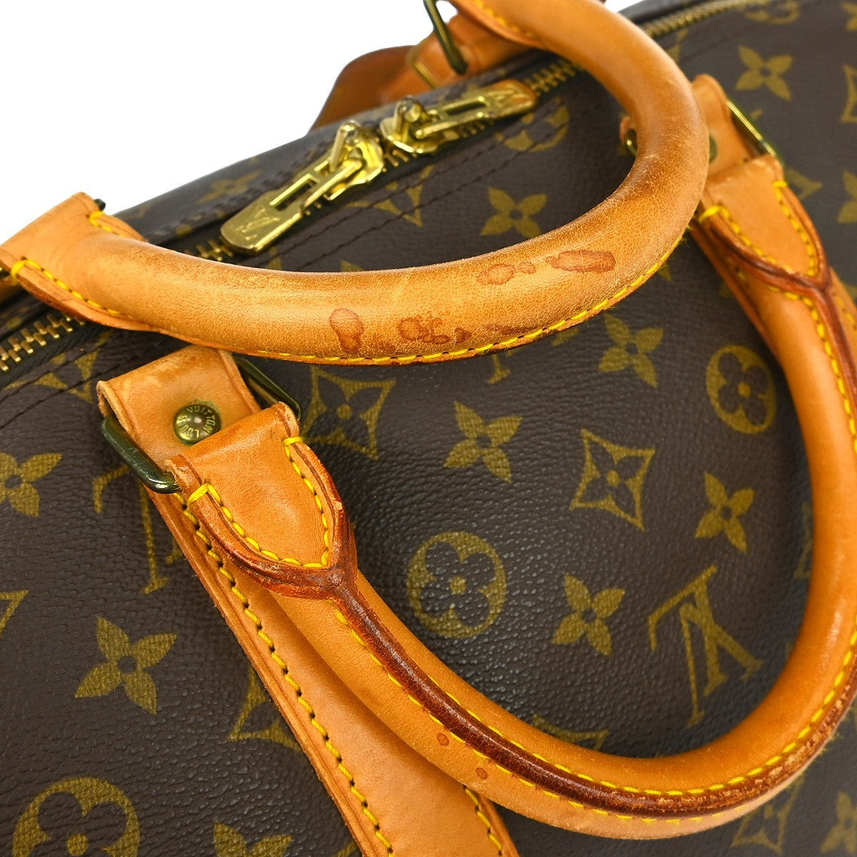 Louis Vuitton Keepall Bandouliere Bag Monogram Canvas Brown Canvas Travel Bag Bag (Pre-Owned)
