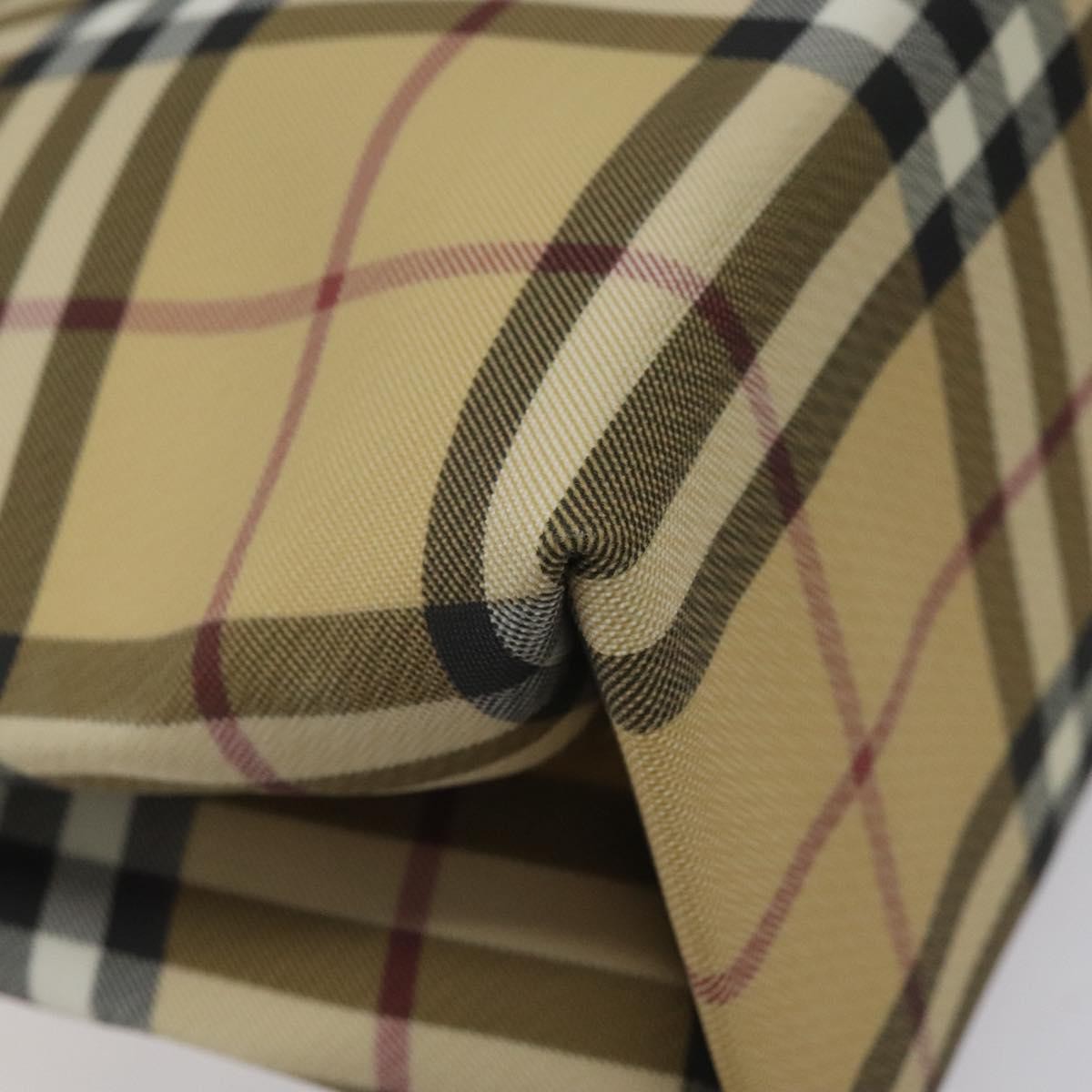 Burberry Nova Check Handbag Nova Check Canvas Beige Canvas Handbag (Pre-Owned)