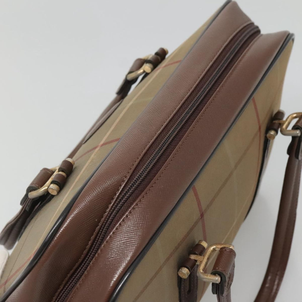 Burberry Nova Check Handbag Nova Check Canvas Beige Canvas Handbag (Pre-Owned)