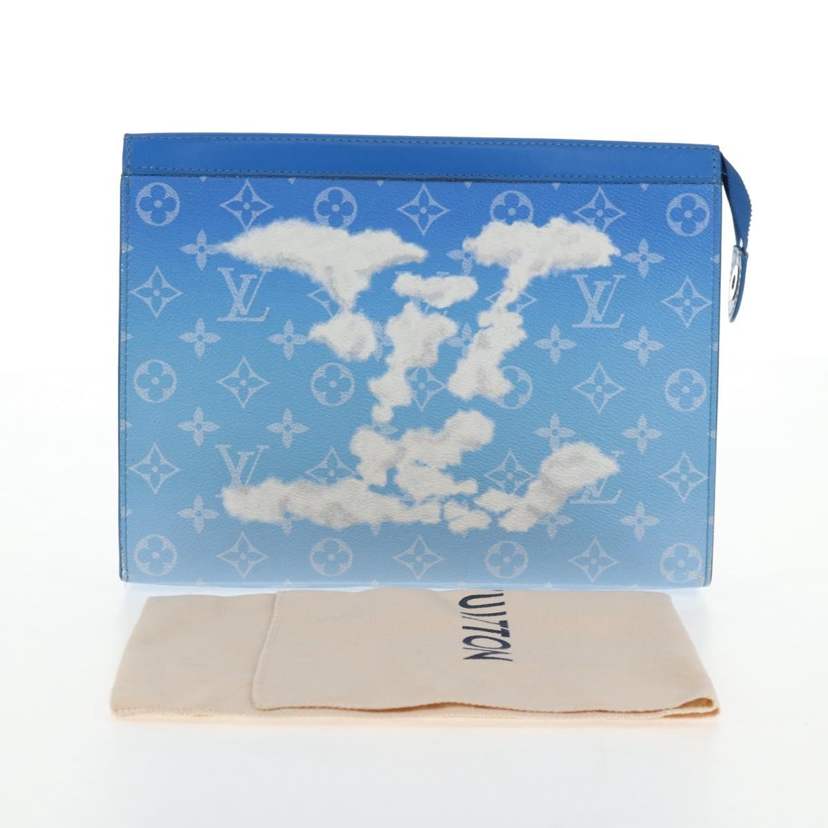 Louis Vuitton Pochette Voyage Limited Edition Monogram Clouds Blue Pvc Bag (Pre-Owned)