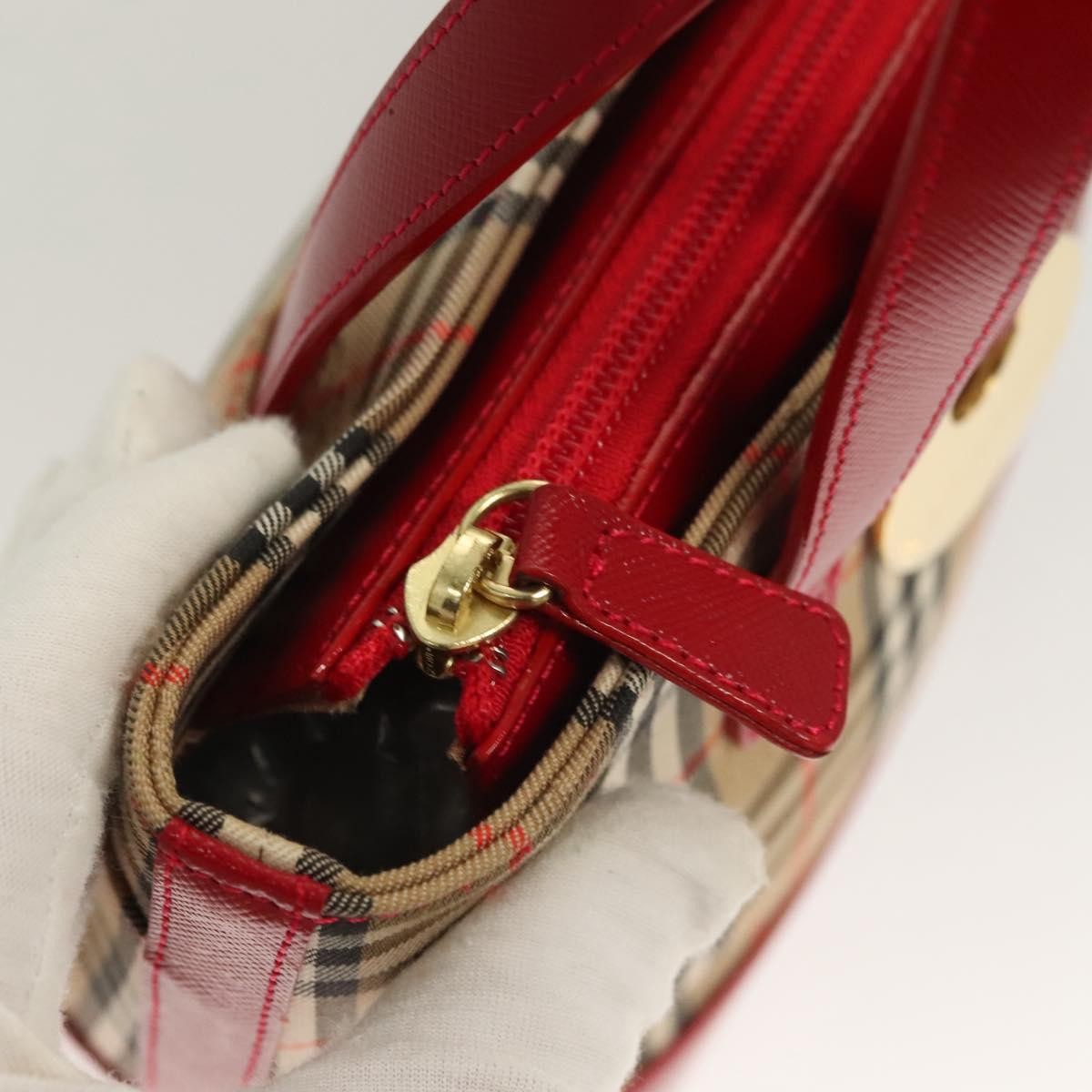Burberry Nova Check Handbag Nova Check Canvas And Leather Beige Canvas Handbag (Pre-Owned)