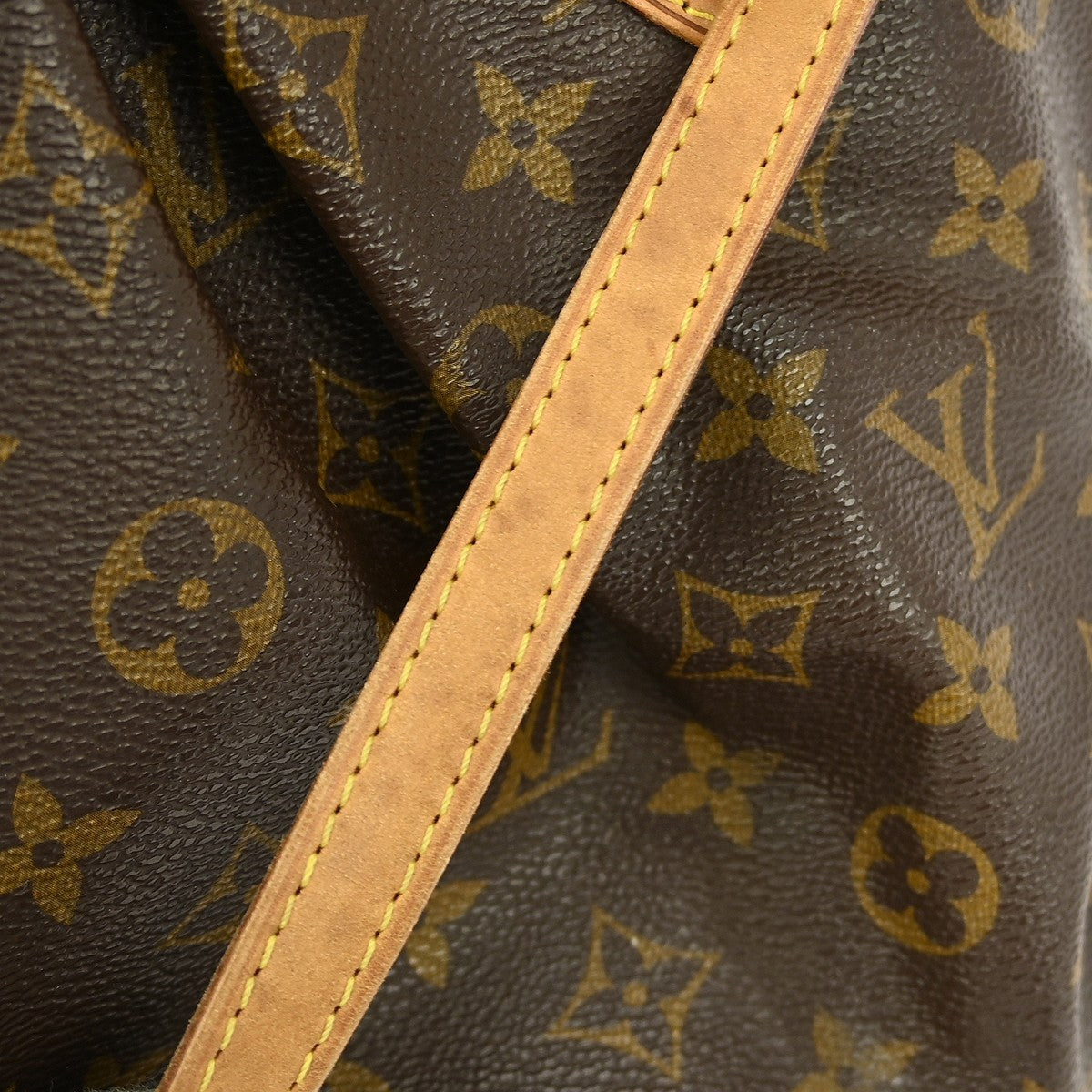 Louis Vuitton Palermo Handbag Monogram Canvas Brown Canvas Tote Bag Bag (Pre-Owned)