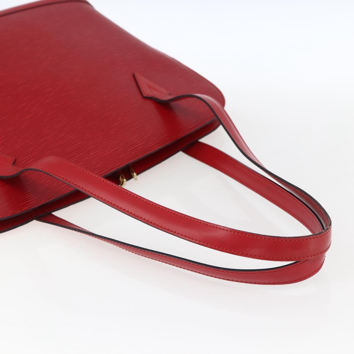 Louis Vuitton Lussac Handbag Epi Leather Red Leather Shoulder Bag Bag (Pre-Owned)