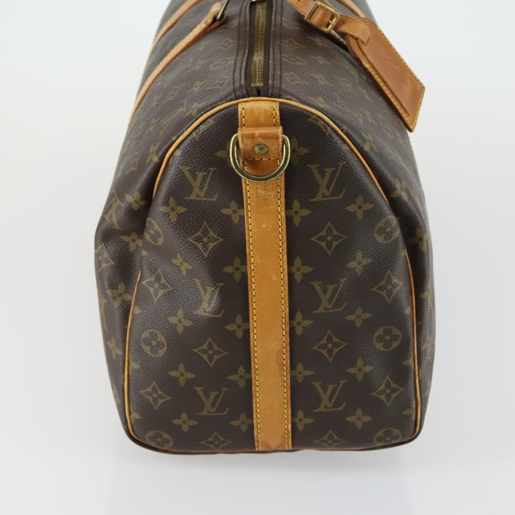 Louis Vuitton Keepall Bandouliere Bag Monogram Canvas Brown Canvas Travel Bag Bag (Pre-Owned)