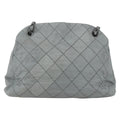 Chanel Just Mademoiselle Bag Quilted Leather Gray Leather Shoulder Bag Bag (Pre-Owned)