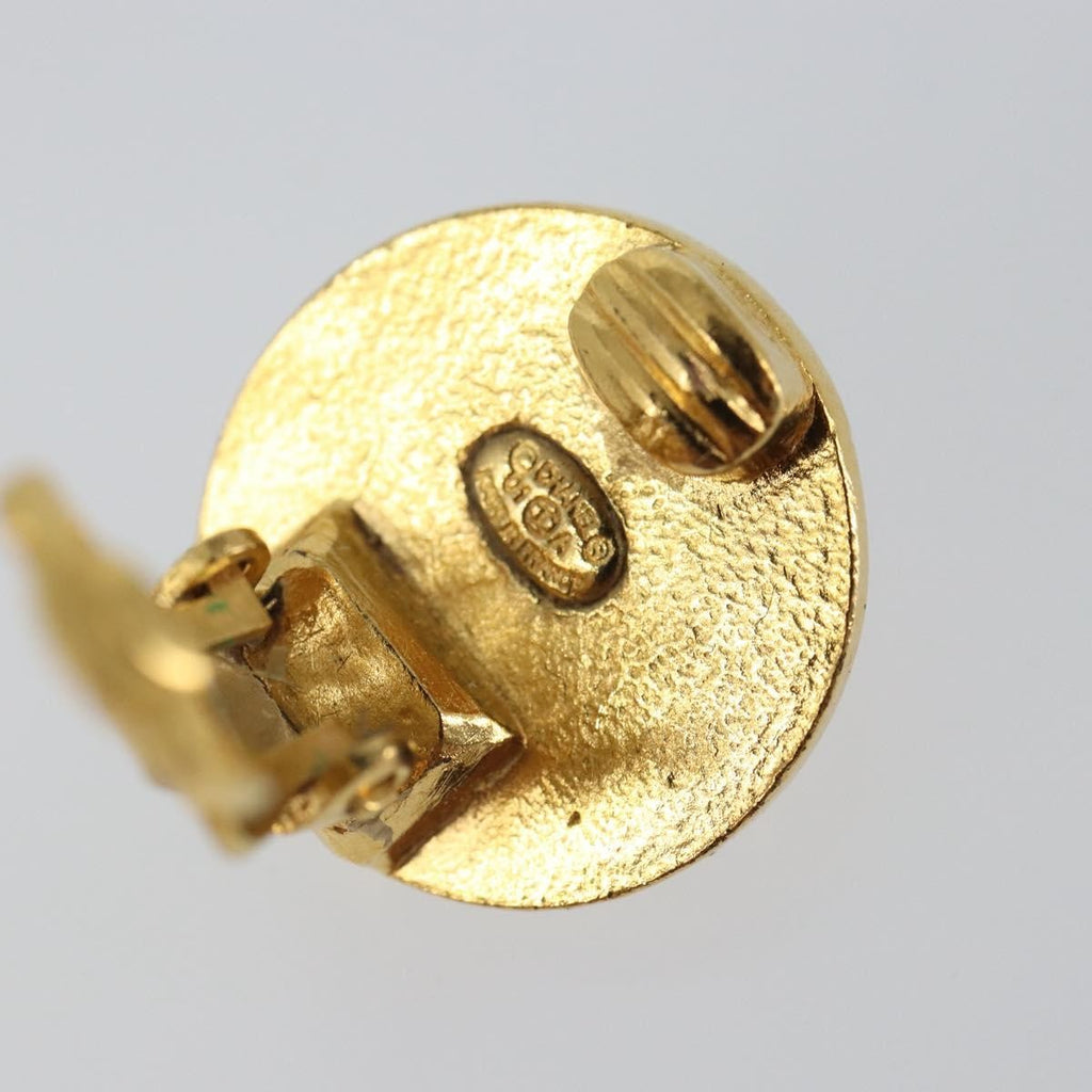 Chanel Vintage Cc Round Clip-On Earrings Metal Gold Metal Earrings Jewelry (Pre-Owned)