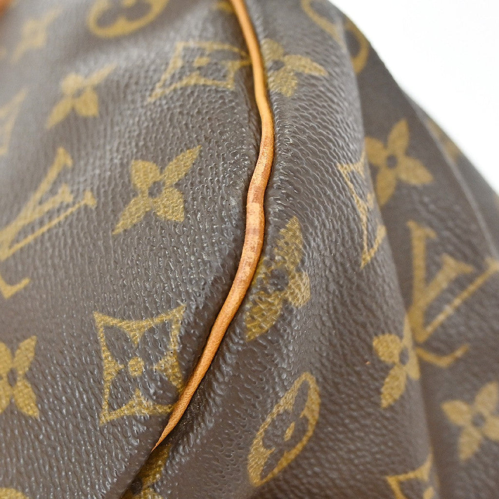 Louis Vuitton Saumur Handbag Monogram Canvas Brown Canvas Shoulder Bag Bag (Pre-Owned)