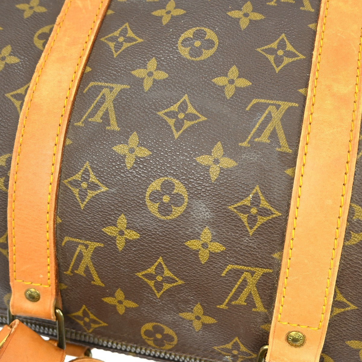 Louis Vuitton Keepall Bag Monogram Canvas Brown Canvas Travel Bag Bag (Pre-Owned)