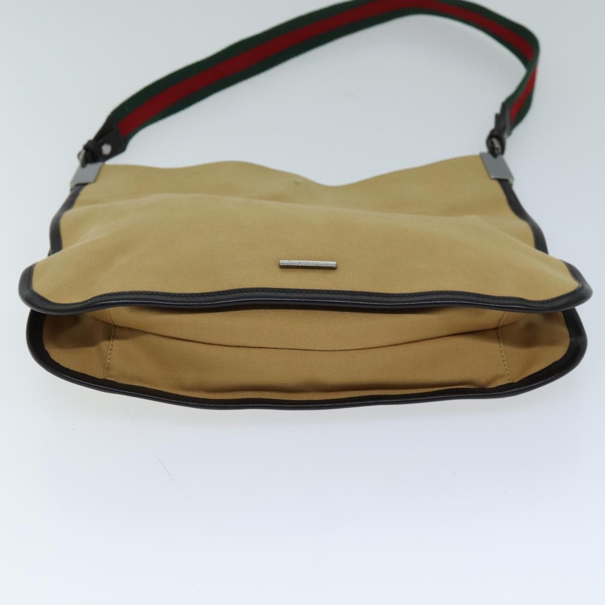 Gucci Vintage Shoulder Bag Canvas Beige Canvas Shoulder Bag Bag (Pre-Owned)