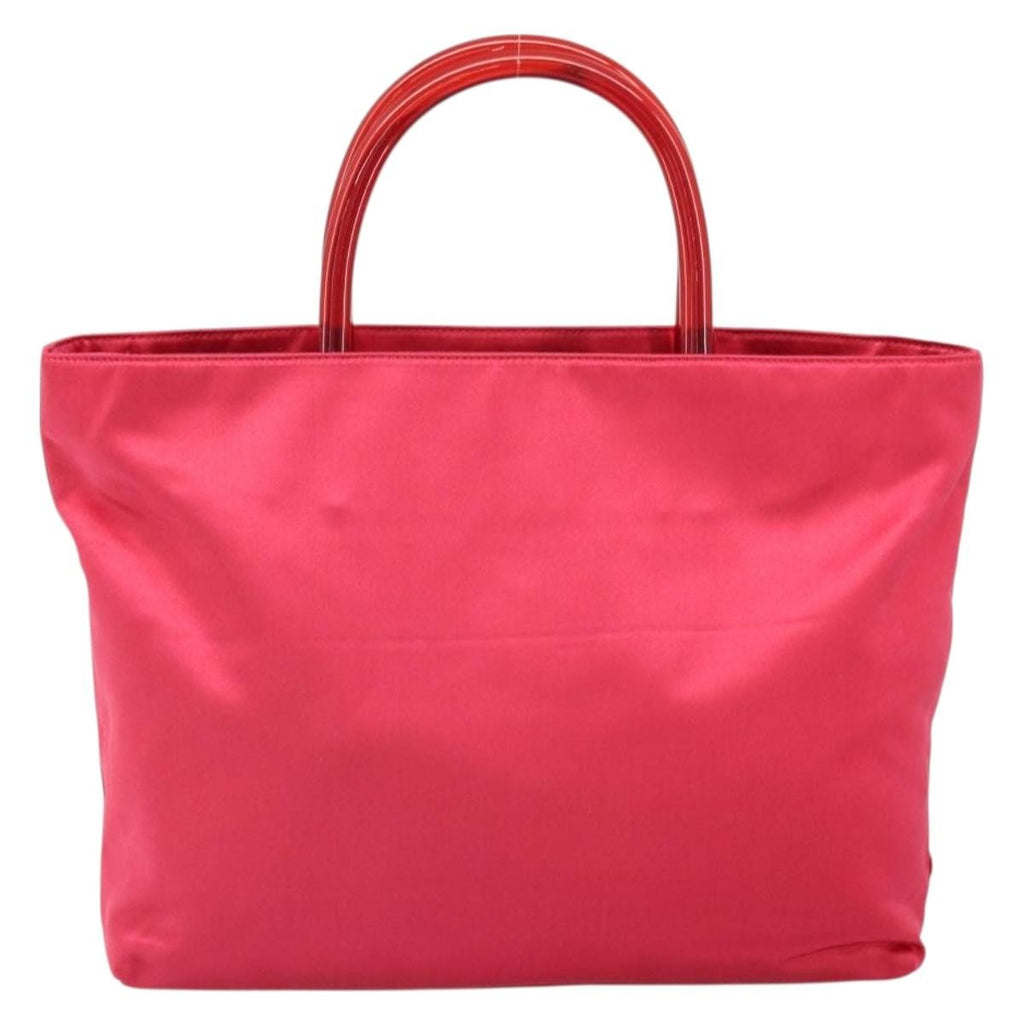 Prada Vintage Handbag Satin Red Satin Handbag (Pre-Owned)