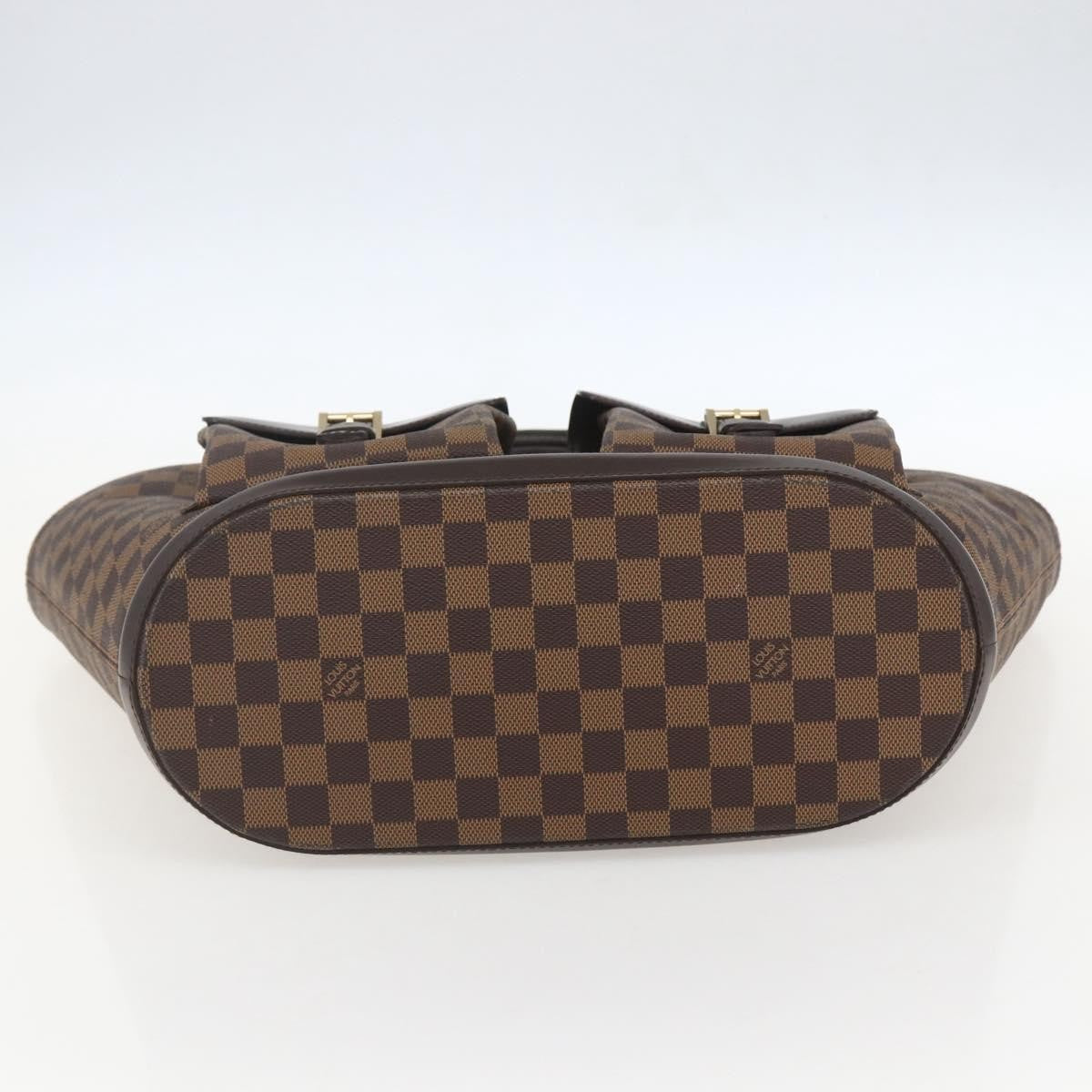 Louis Vuitton Manosque Handbag Damier Brown Canvas Tote Bag Bag (Pre-Owned)