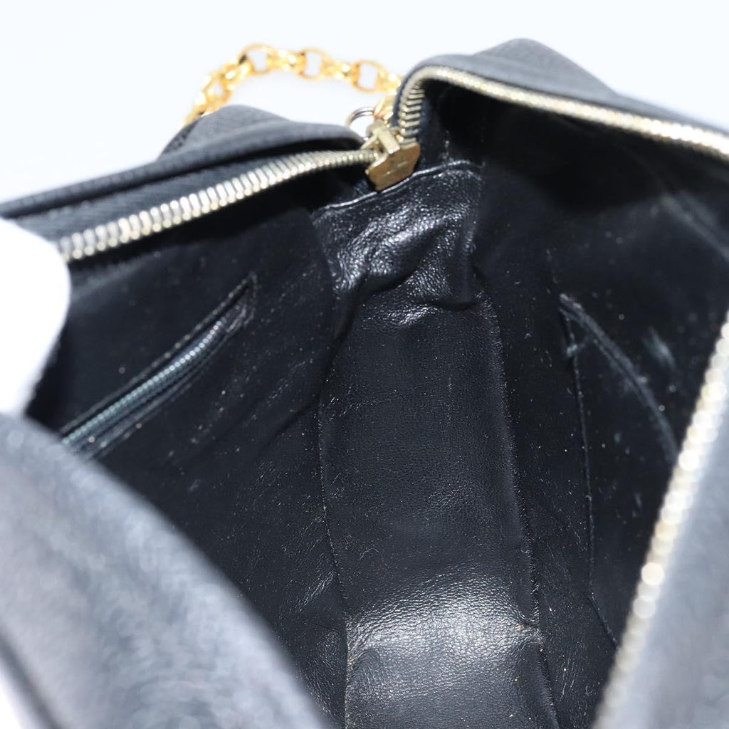 Chanel Vintage Front Pocket Cc Camera Bag Caviar Black Leather Shoulder Bag Bag (Pre-Owned)