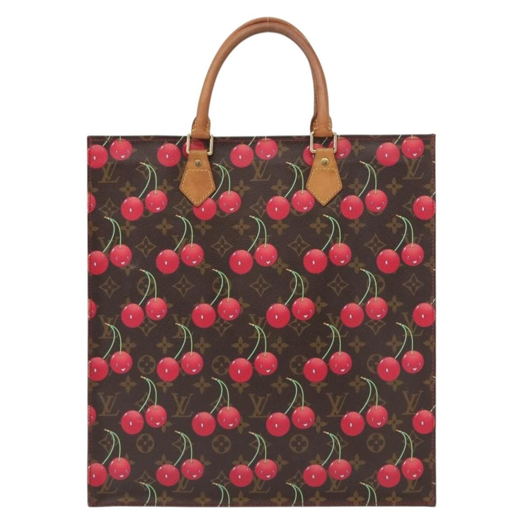 Louis Vuitton Sac Plat Bag Limited Edition Monogram Cerises Brown Canvas Handbag (Pre-Owned)