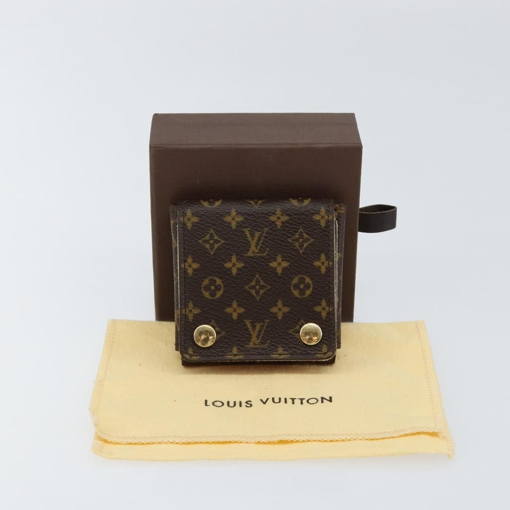Louis Vuitton Case Jewelry Box Canvas Brown Canvas Wallets Accessory (Pre-Owned)