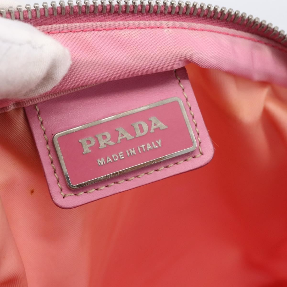 Prada Front Pocket Messenger Bag Tessuto Pink Nylon Shoulder Bag Bag (Pre-Owned)