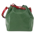 Louis Vuitton Bicolor Petit Noe Handbag Epi Leather Green Leather Shoulder Bag Bag (Pre-Owned)