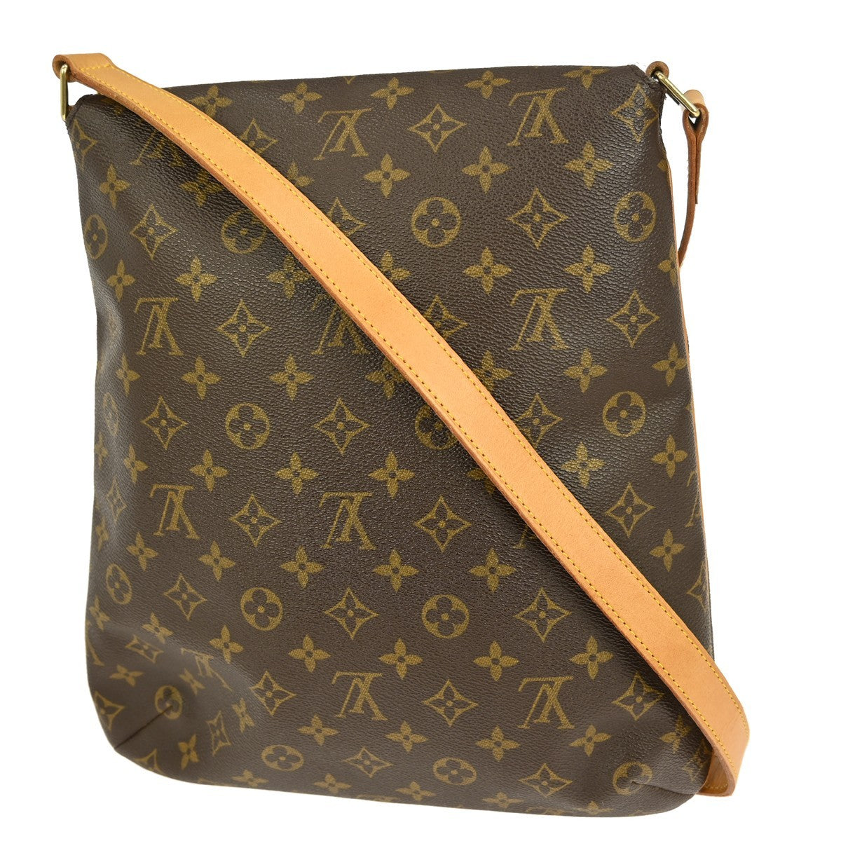 Louis Vuitton Musette Handbag Monogram Canvas Brown Canvas Shoulder Bag Bag (Pre-Owned)