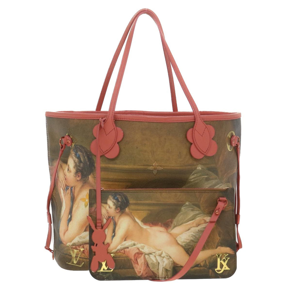 Louis Vuitton Neverfull Nm Tote Limited Edition Jeff Koons Titian Print Canvas Multicolour Canvas Tote Bag Bag (Pre-Owned)