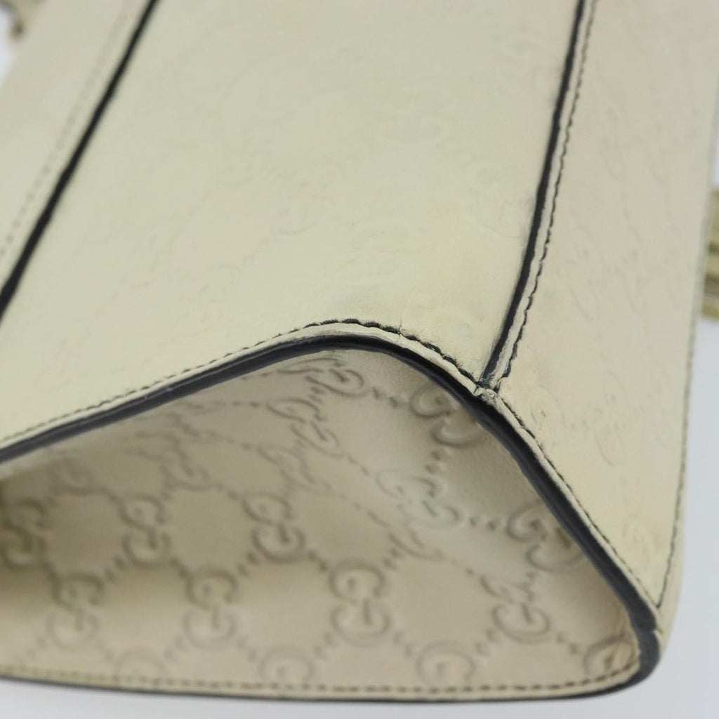 Gucci Emily Chain Flap Bag Guccissima Leather Beige Leather Shoulder Bag Bag (Pre-Owned)