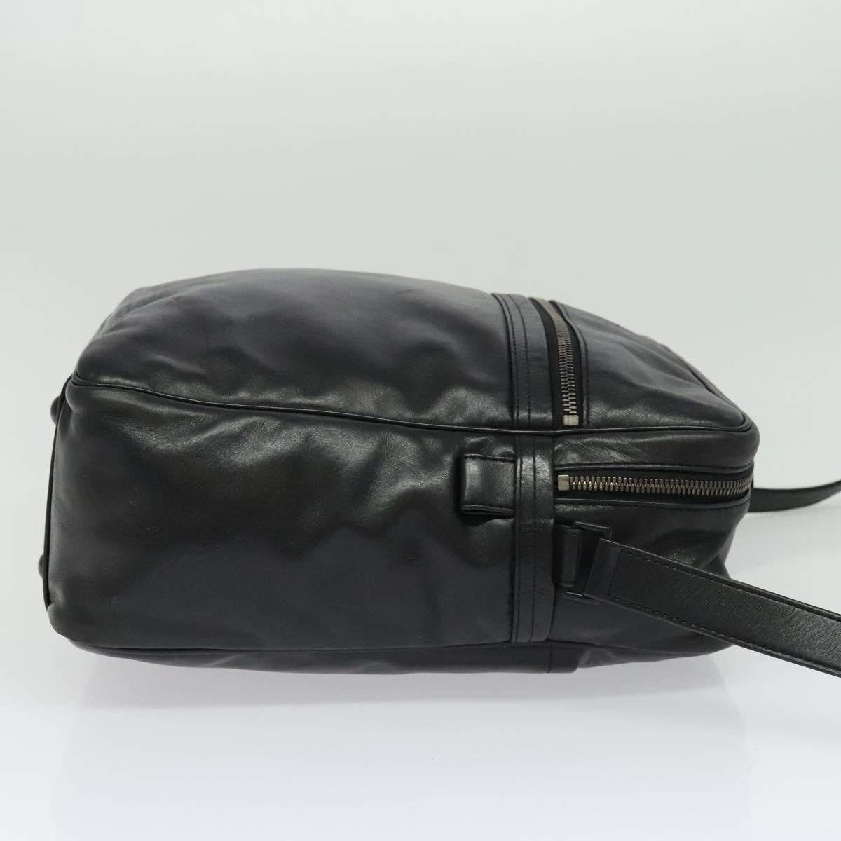 Louis Vuitton Clarkson Messenger Bag Monogram Shadow Leather Black Leather Bag (Pre-Owned)