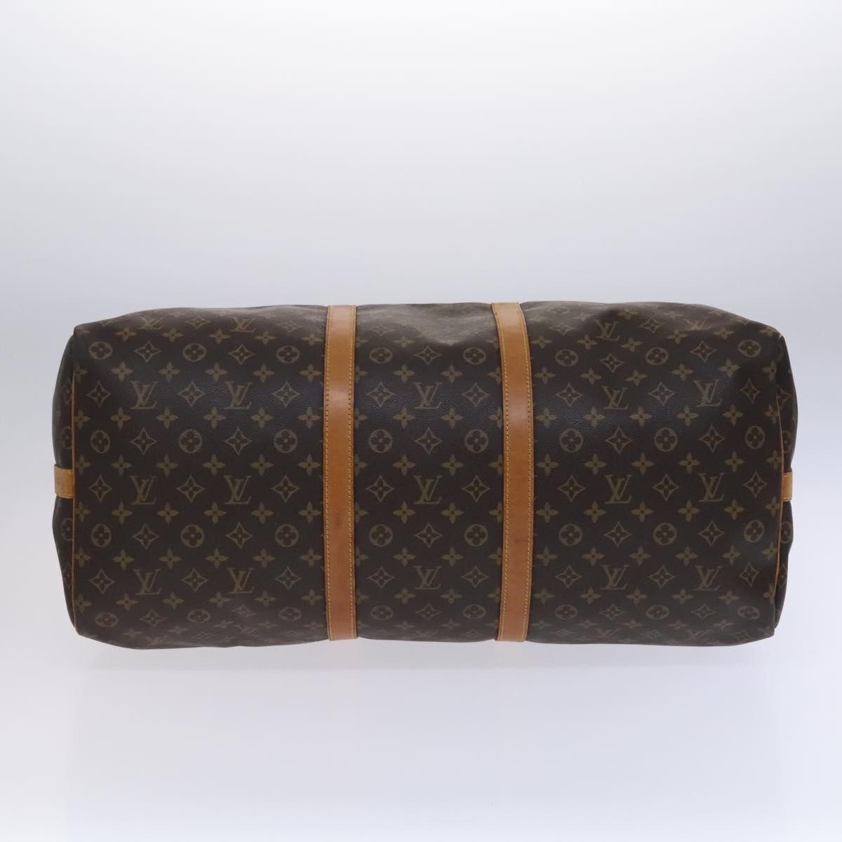 Louis Vuitton Keepall Bandouliere Bag Monogram Canvas Brown Canvas Travel Bag Bag (Pre-Owned)