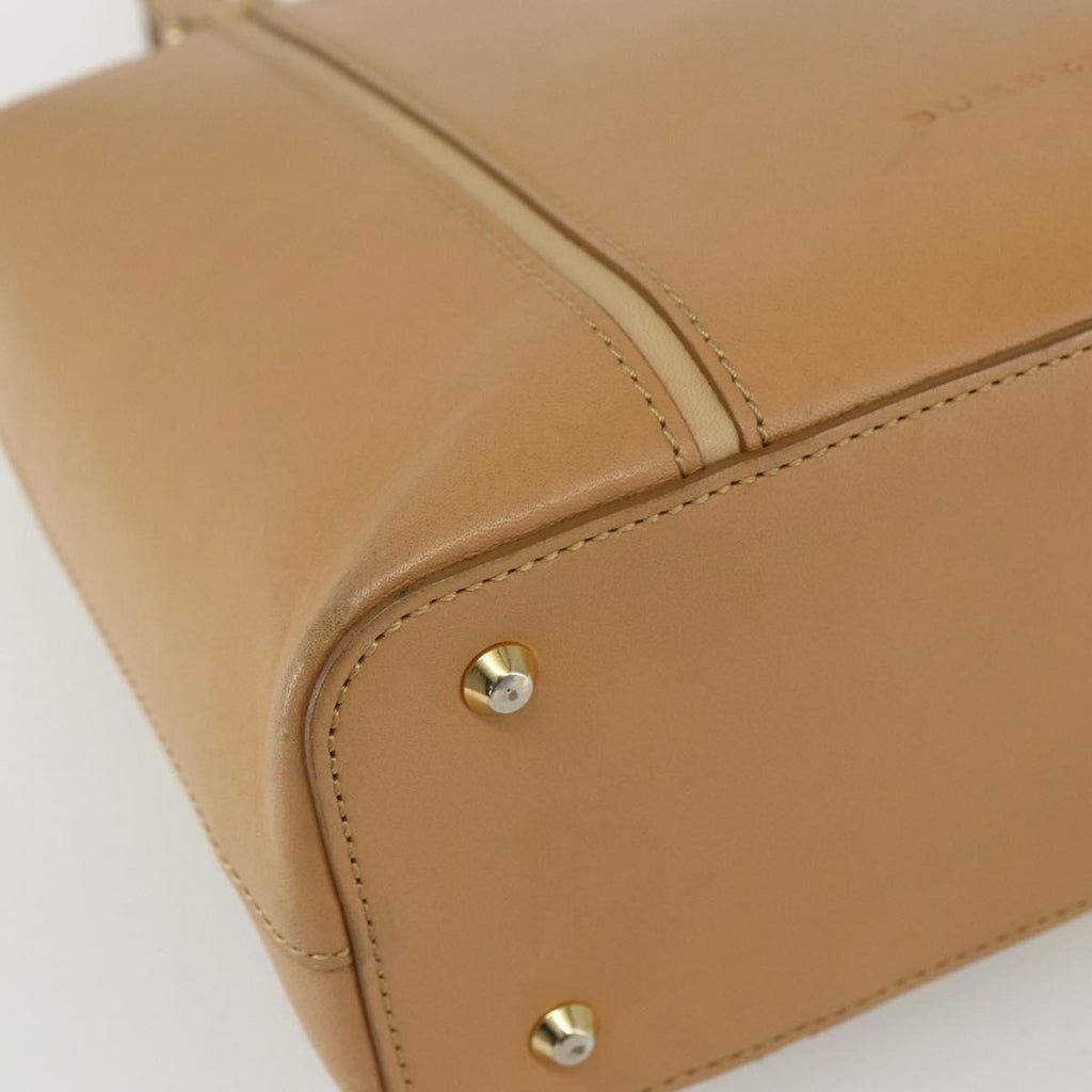 Burberry Vintage Handbag Leather Beige Leather Handbag (Pre-Owned)