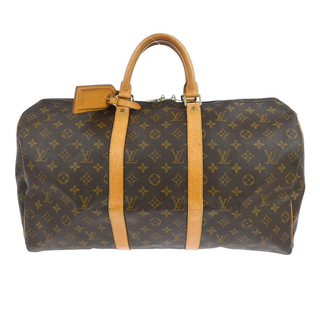 Louis Vuitton Keepall Bag Monogram Canvas Brown Canvas Travel Bag Bag (Pre-Owned)