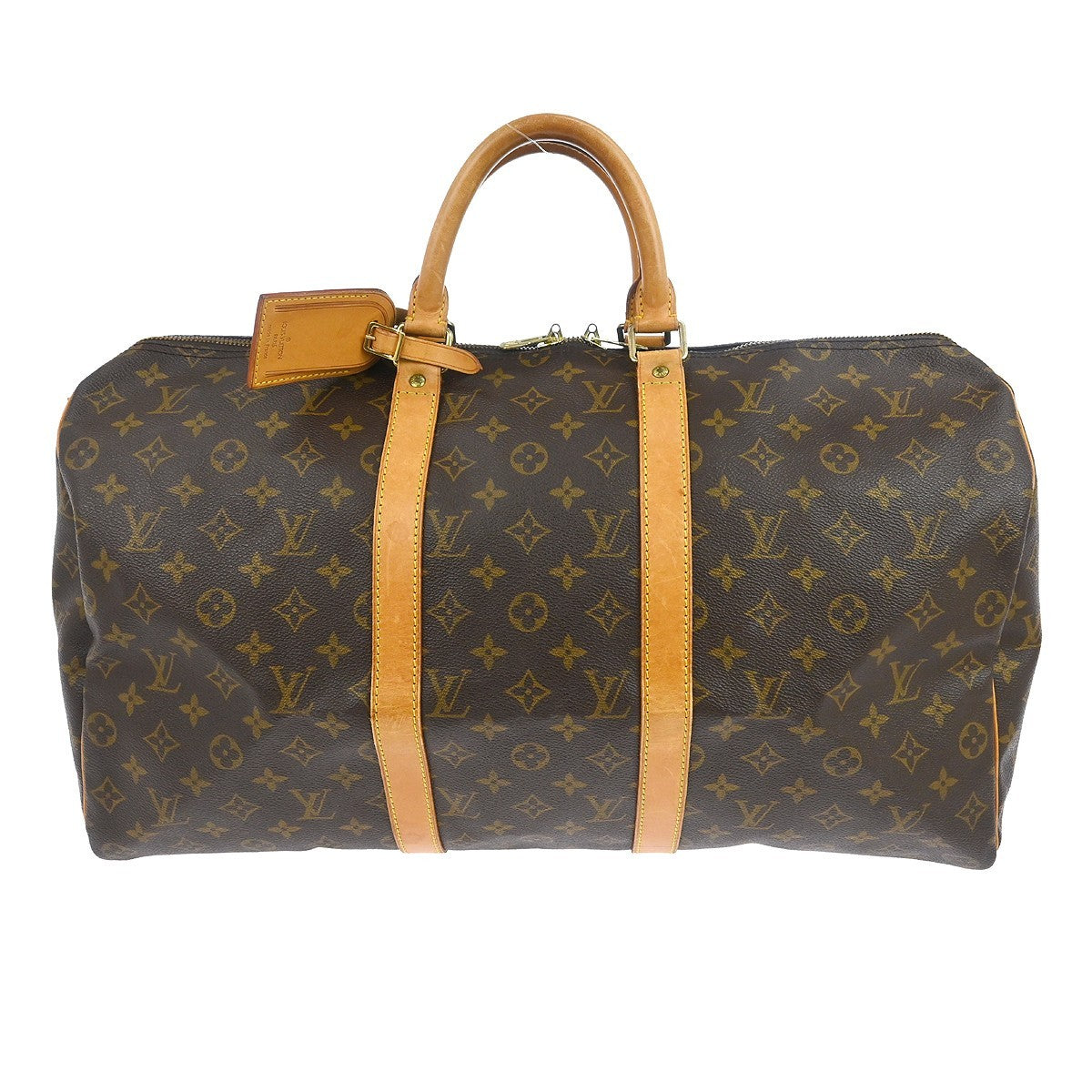 Louis Vuitton Keepall Bag Monogram Canvas Brown Canvas Travel Bag Bag (Pre-Owned)