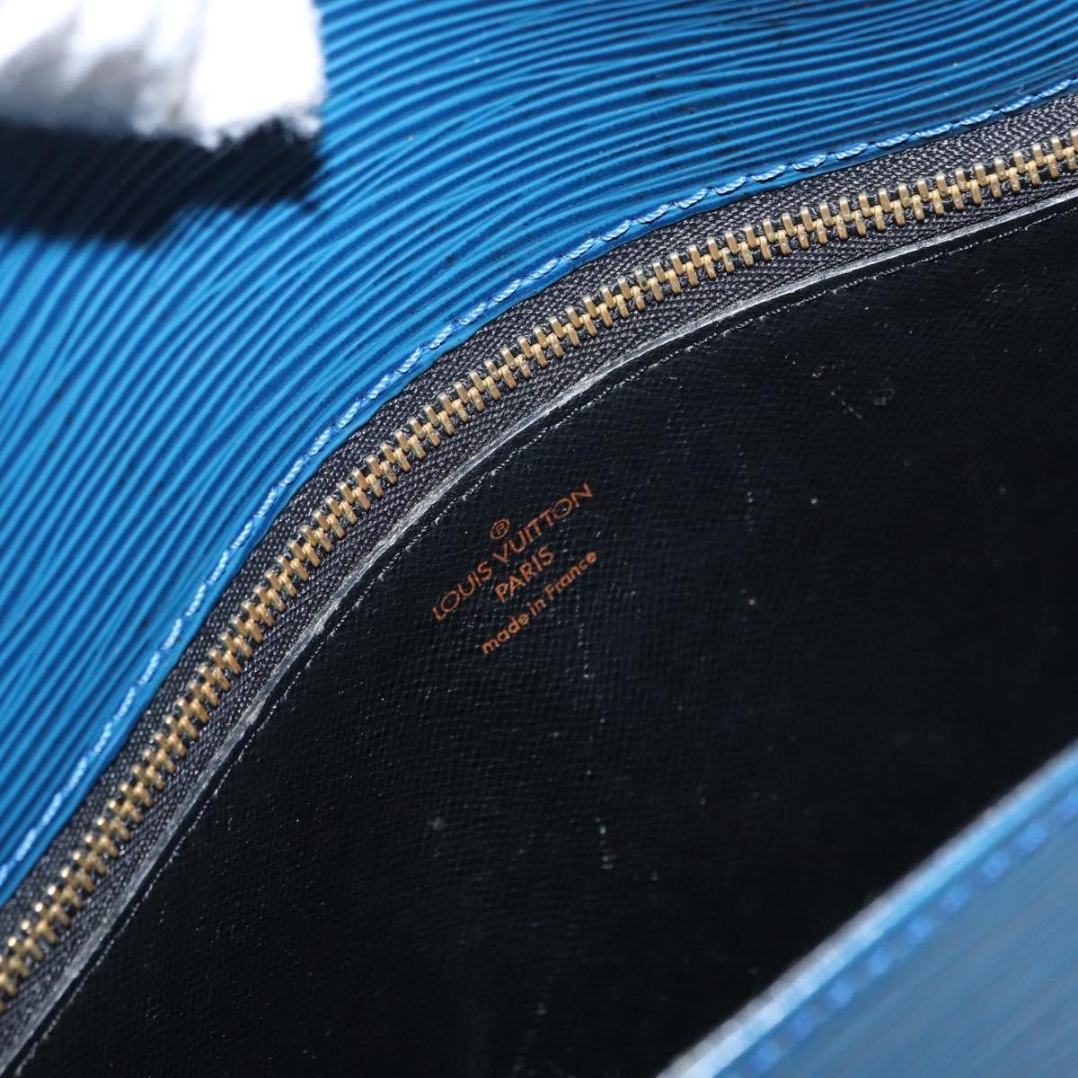 Louis Vuitton Saint Cloud Handbag Epi Leather Blue Leather Shoulder Bag Bag (Pre-Owned)